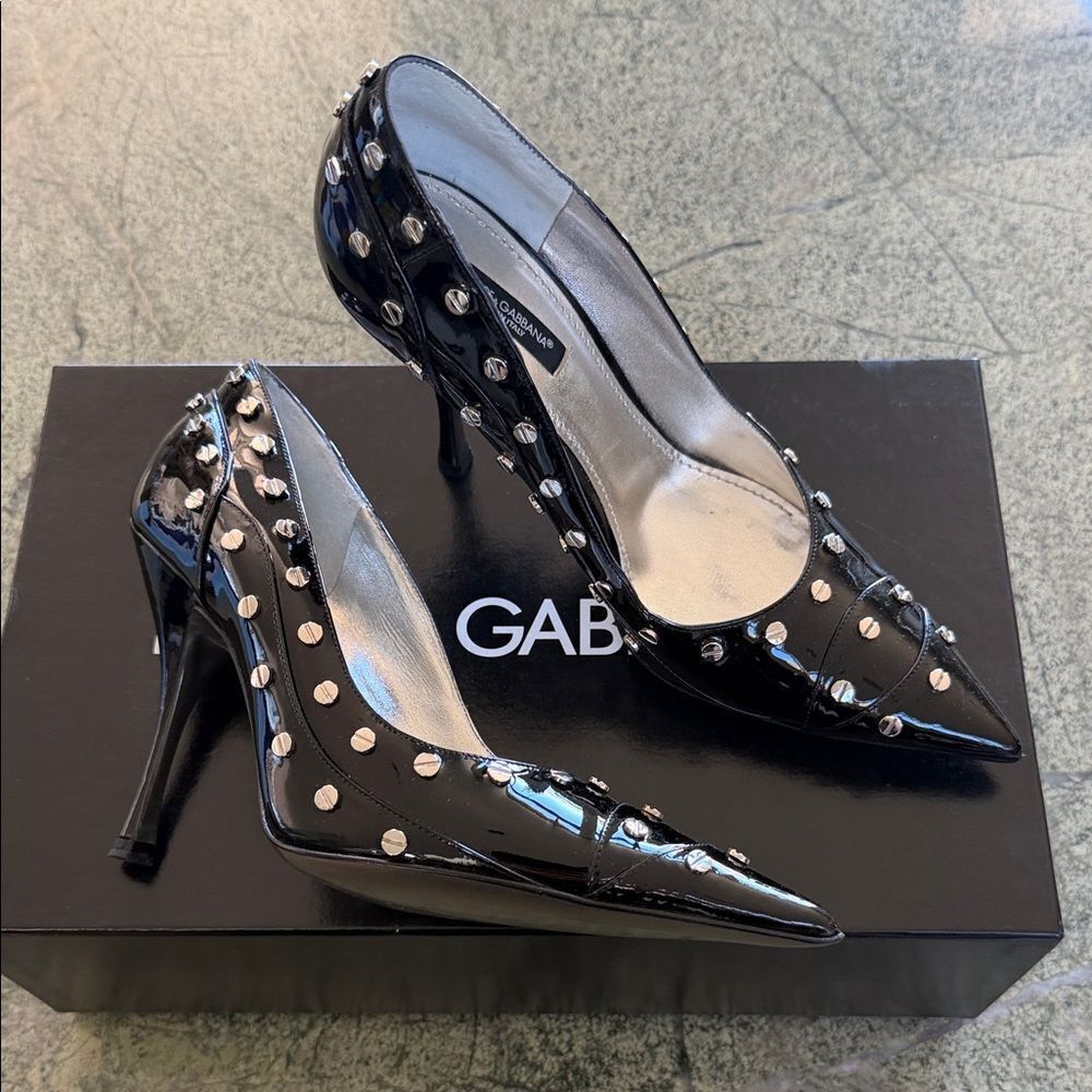 Dolce & Gabbana Black Studded Heels